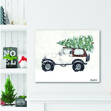 COURTSIDE MARKET Merry Christmas Off Road I Canvas Wall Art 