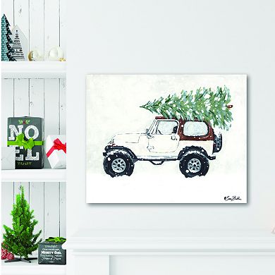 COURTSIDE MARKET Merry Christmas Off Road I Canvas Wall Art