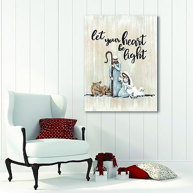 COURTSIDE MARKET "Let Your Heart Be Light" Canvas Wall Art