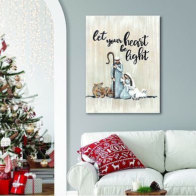COURTSIDE MARKET "Let Your Heart Be Light" Canvas Wall Art