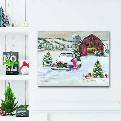 COURTSIDE MARKET On The Farm Christmas Canvas Wall Art