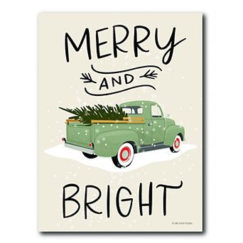 COURTSIDE MARKET Merry And Bright Canvas Wall Art