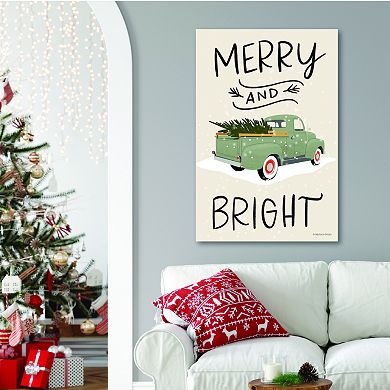 COURTSIDE MARKET Merry And Bright Canvas Wall Art