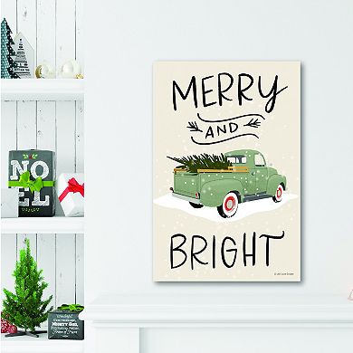 COURTSIDE MARKET Merry And Bright Canvas Wall Art