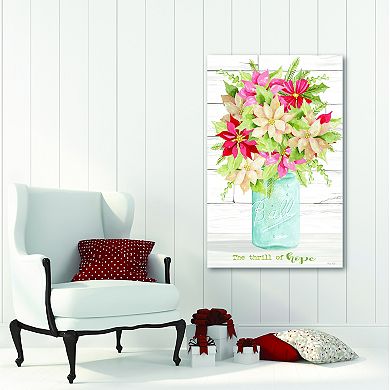 COURTSIDE MARKET Poinsettia Vase Canvas Wall Art