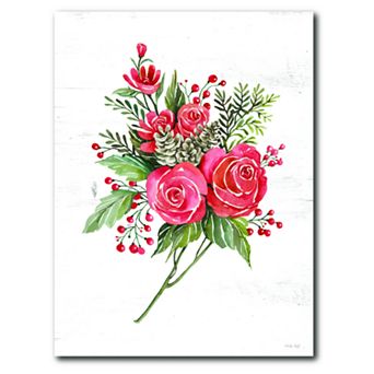 COURTSIDE MARKET Christmas Bouquet Canvas Wall Art