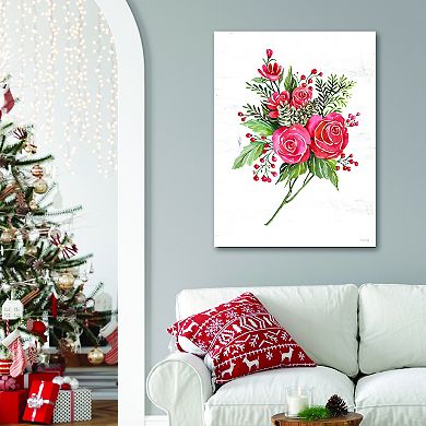 COURTSIDE MARKET Christmas Bouquet Canvas Wall Art