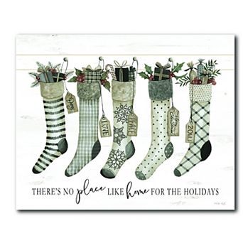 COURTSIDE MARKET There's No Place Like Home Christmas Stockings Canvas Wall Art