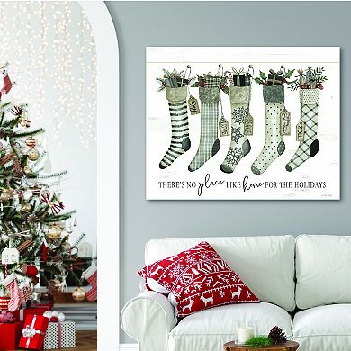 COURTSIDE MARKET There's No Place Like Home Christmas Stockings Canvas Wall Art