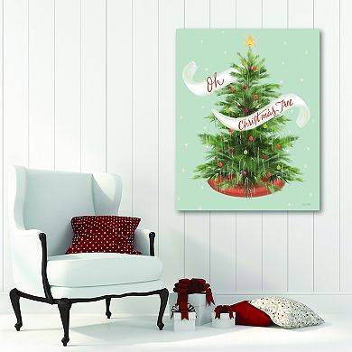 COURTSIDE MARKET Oh Christmas Tree Canvas Wall Art