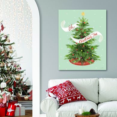 COURTSIDE MARKET Oh Christmas Tree Canvas Wall Art