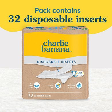 Charlie Banana 32-Count Disposable Diaper Inserts