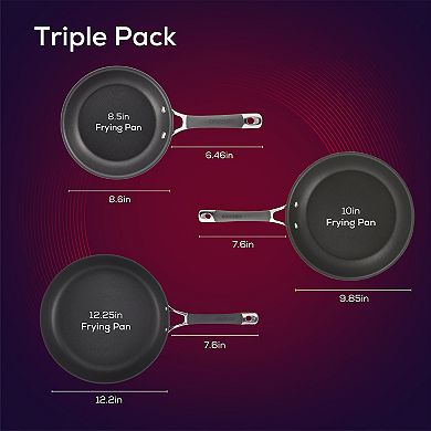 Circulon® Radiance 3-pc. Hard-Anodized Nonstick Frying Pan Set