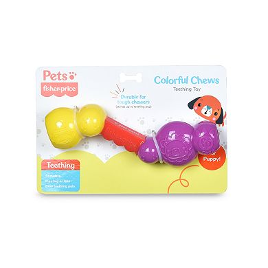 Fisher-Price Colorful Chews Flip Stick Teething Dog Toy
