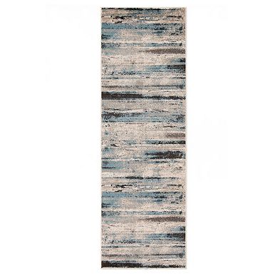 SUPERIOR Striped Damask Indoor Rug