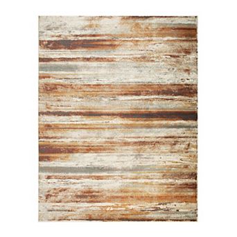 SUPERIOR Striped Damask Indoor Rug