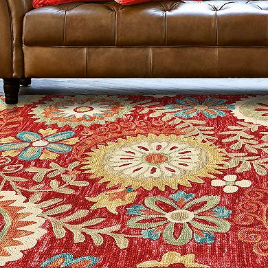 SUPERIOR Floral Medallion Eclectic Handmade Wool Indoor Rug