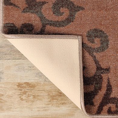 SUPERIOR Amber Floral Medallion Indoor Rug