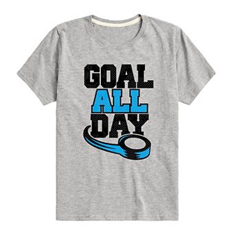 Boys 8-20 Goal All Day Hockey Puck Graphic Tee
