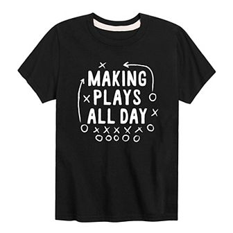 Boys 8-20 Making Plays All Day Sports Graphic Tee