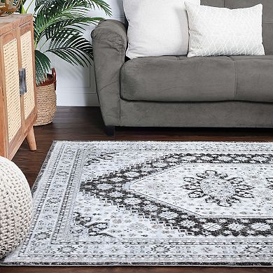 Superior Modern Abstract Polyester Indoor Area Rug