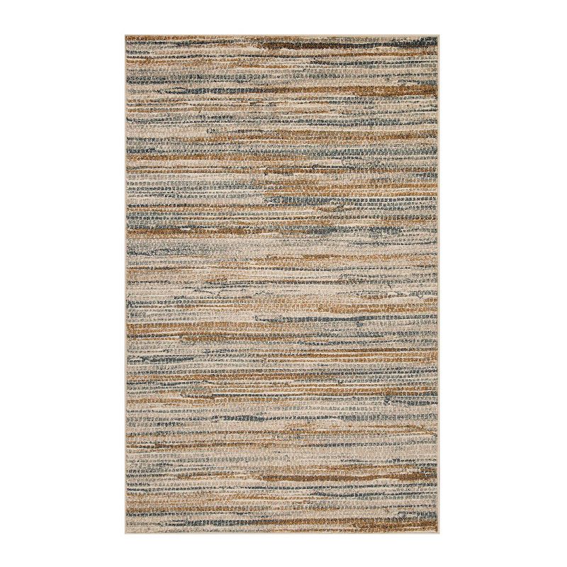 Superior Striped Pastel Indoor Area Rug, Grey, 7x9 ft