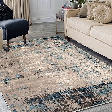 Superior Washed Abstract Indoor Area Rug or Runner