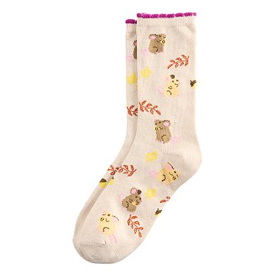 Women's Country Mouse Crew Socks