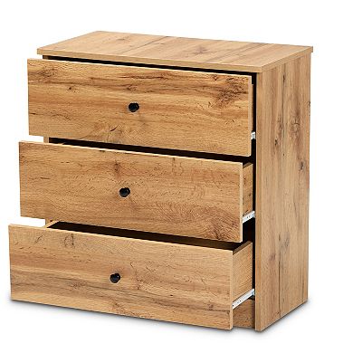 Baxton Studio Decon 3-Drawer Dresser