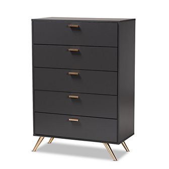 Baxton Studio Kelson 5-Drawer Dresser
