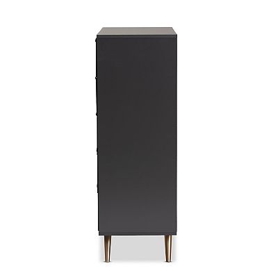 Baxton Studio Kelson 5-Drawer Dresser