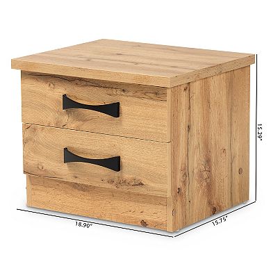 Baxton Studio Colburn Nightstand Table
