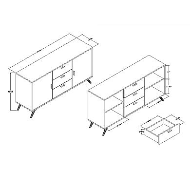 Baxton Studio Kelson Sideboard Buffet Console Table