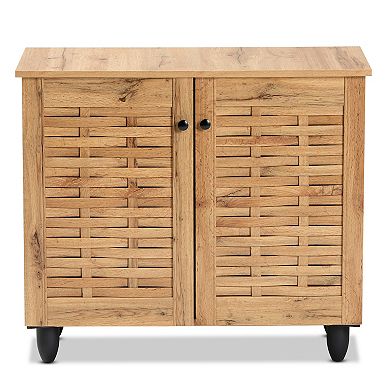 Baxton Studio Winda 2-Door Shoe Cabinet