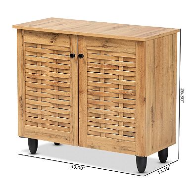 Baxton Studio Winda 2-Door Shoe Cabinet