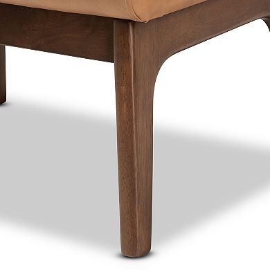 Baxton Studio Bianca Upholstered Faux Leather Footstool