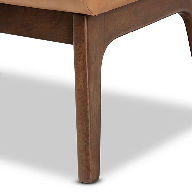 Baxton Studio Bianca Upholstered Faux Leather Footstool