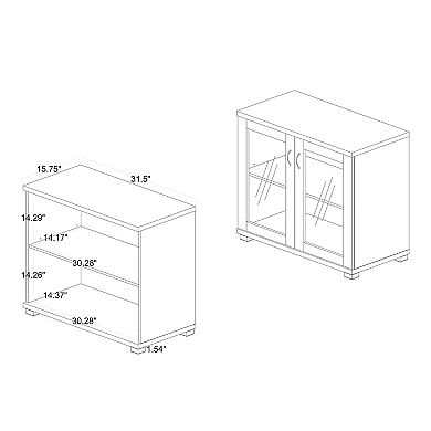 Baxton Studio Zentra Storage Cabinet