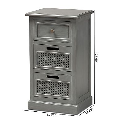 Baxton Studio Sheldon Nightstand Table