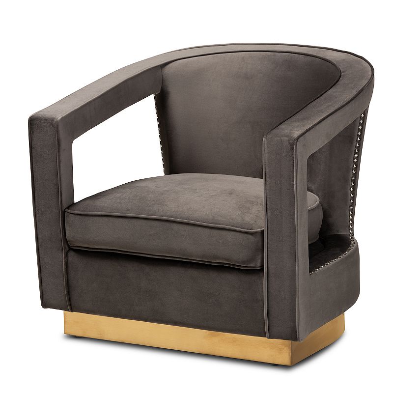 27677007 Baxton Studio Neville Chair, Grey sku 27677007