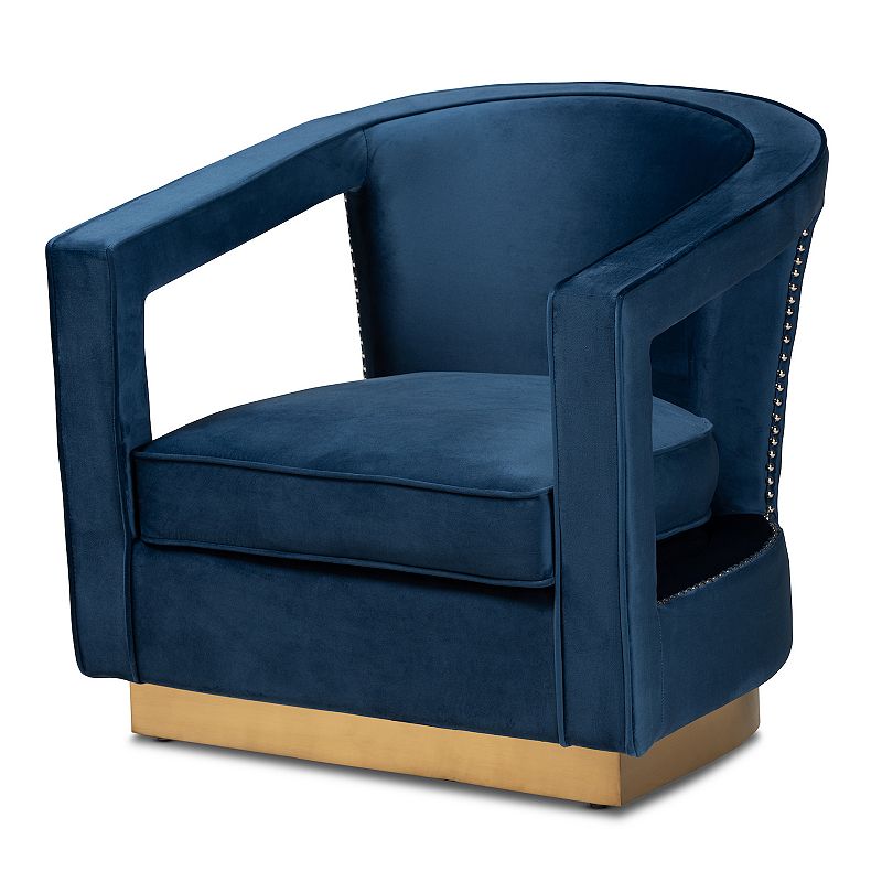 Baxton Studio Neville Chair, Blue