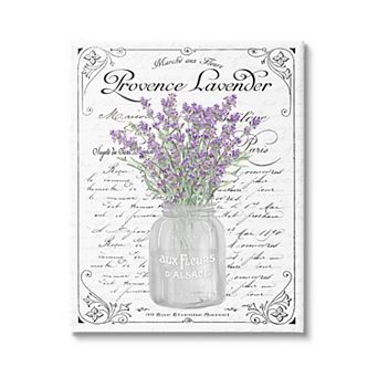 Stupell Home Decor Lavender Sprigs Bouquet Canvas Wall Art
