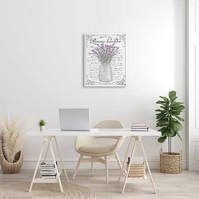 Stupell Home Decor Lavender Sprigs Bouquet Canvas Wall Art