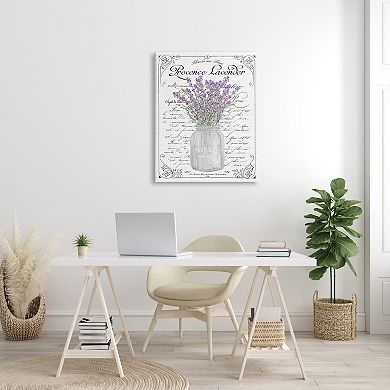 Stupell Home Decor Lavender Sprigs Bouquet Canvas Wall Art