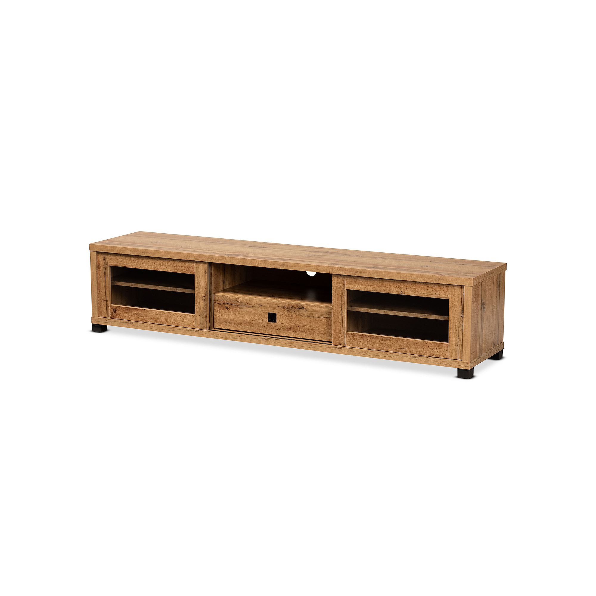 Baxton Studio Beasley TV Stand, Brown Black