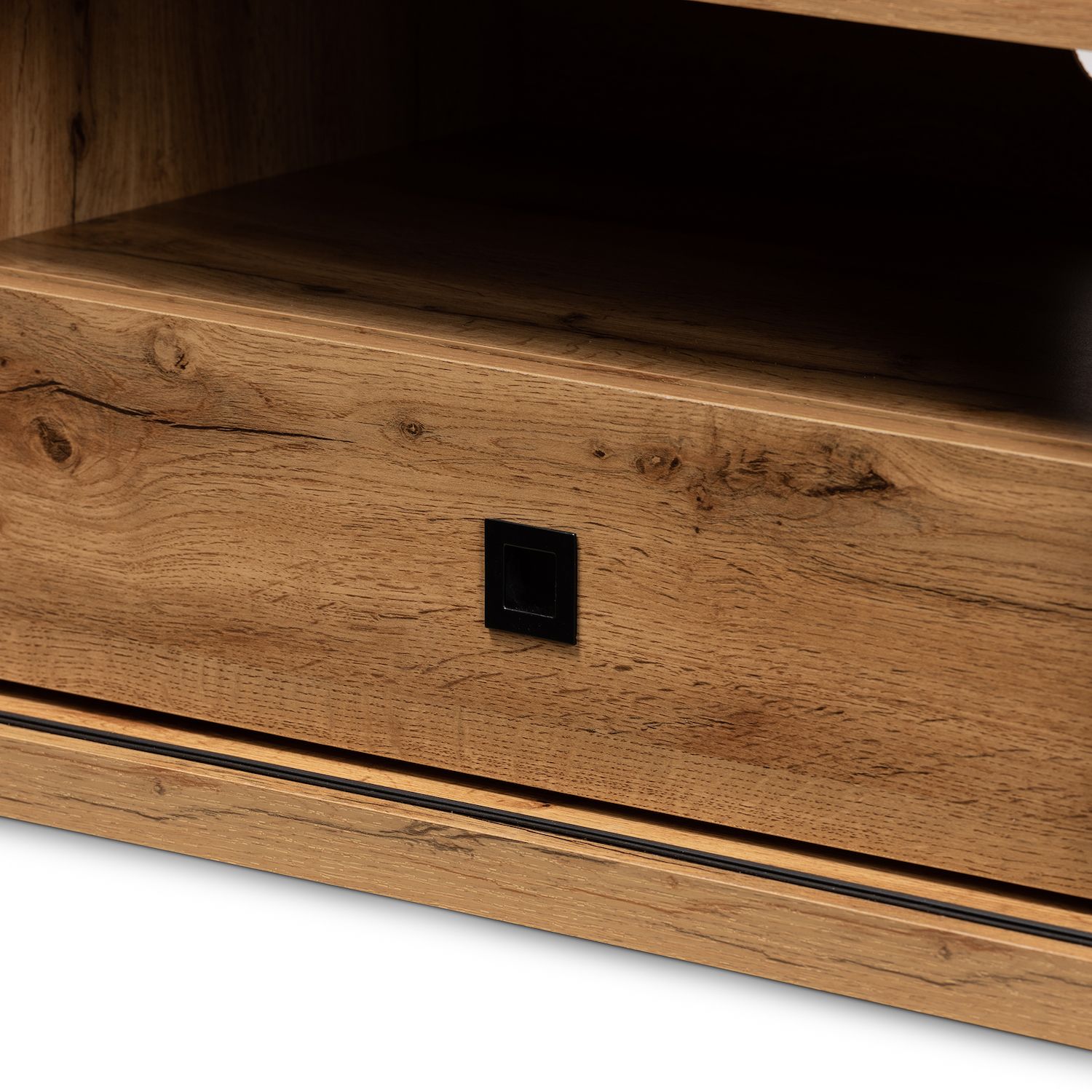 Baxton Studio Beasley 70" TV Stand - Dark Espresso, Modern Wood Design