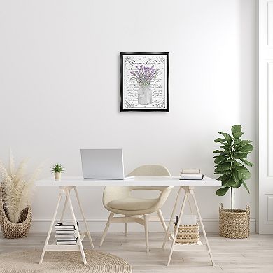 Stupell Home Decor Lavender Sprigs Bouquet Floating Frame Wall Art