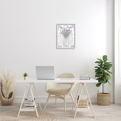 Stupell Home Decor Lavender Sprigs Bouquet Wall Art