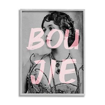 Stupell Home Decor Boujie Vintage Woman Framed Wall Art