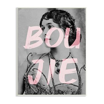 Stupell Home Decor Boujie Vintage Woman Wall Plaque